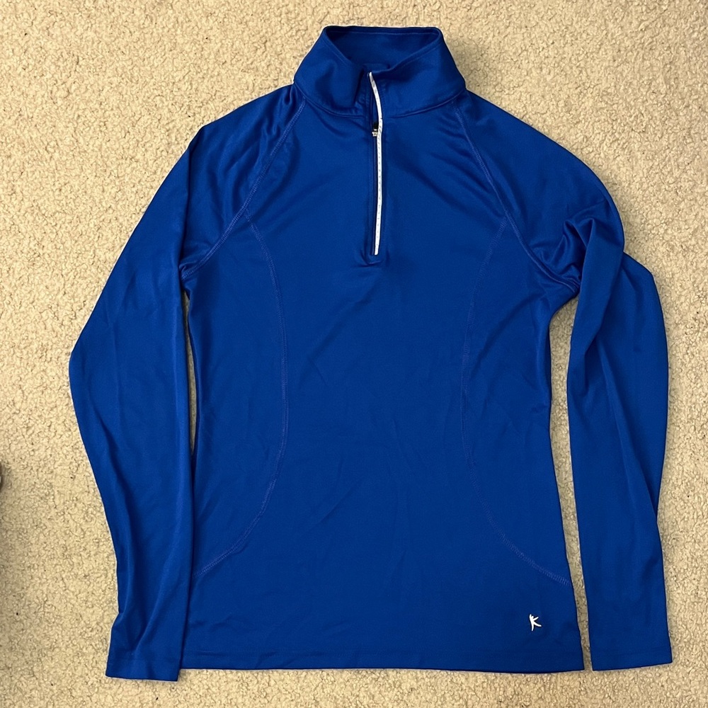 Danskin Now Blue Quarter-Zip Sweatshirt